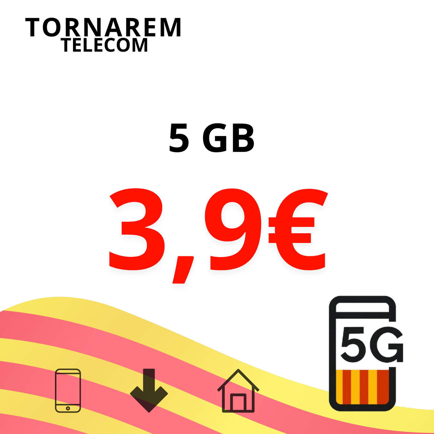 Línia mòbil només dades – 5 GB