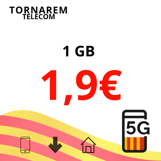 Línia mòbil només dades – 1 GB